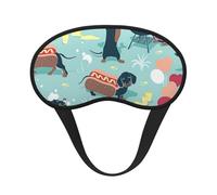 Hot Dogs and Lemonade Print Sleep Mask for Side Sleepers Cute Blackout Eye Mask Shades Cover for Home or Travel