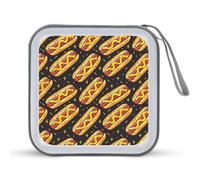 Hot Dogs Portable CD Case Holder 48 Capacity Travel DVD Storage Boxs Wallet Bag