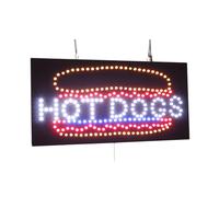 Hot Dogs Sign, TOPKING Signage, LED Neon Open, Store, Window, Shop, Business, Display, Grand Opening Gift