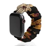 Hot Dogs Vintage Floral Watch Strap Fashion Scrunchies Stretchy | Soft Fabric Wristbands Compatible with iWatch Series 6 5 4 3 2 1