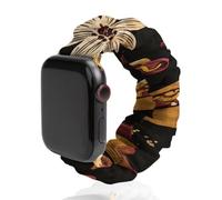 Hot Dogs Vintage Floral Watch Strap Fashion Scrunchies Stretchy | Soft Fabric Wristbands Compatible with iWatch Series 6 5 4 3 2 1