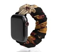 Hot Dogs Vintage Floral Watch Strap Fashion Scrunchies Stretchy | Soft Fabric Wristbands Compatible with iWatch Series 6 5 4 3 2 1