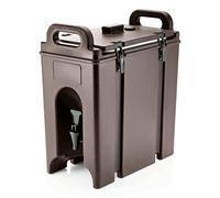 Hot drinks dispenser, hot beverage dispenser, hot drinks container, insulated beverage dispenser - with tap, brown, 18L