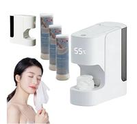 Hot Face Towel Heater Machine, Facial Towel Steamer, Auto Compressed Towels Wamer, 5-Second Warming, 55°C Constant Temperature for Daily Use (With 60pcs Towel)