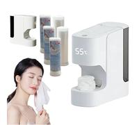Hot Face Towel Heater Machine, Facial Towel Steamer, Auto Compressed Towels Wamer, 5-Second Warming, 55°C Constant Temperature for Daily Use (With 100pcs Towel)