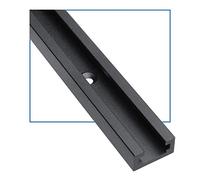 Hot Favorable Aluminum 48" T-Track for Woodworking -Double Cut Profile Universal with Predrilled Mounting Holes -Woodworking and Clamps-Fine Sandblast Black Anodized 1PK