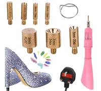 Hot Fix Applicator Tool Kit, Jewel Setter Tool, Professional Jewel Setter Tool for Hotfix Rhinestones, Heat Rhinestones Gems Picking, Rhinestone Setter Applicator with Ergonomic Comfort Grip