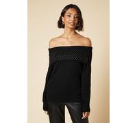 Hot Fix Bardot Jumper Dorothy Perkins Black S/M
