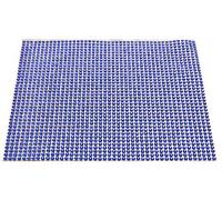 Hot Fix Rhinestone Mesh, EIMASS® Crystal Transfer Mesh, Decal, Cut Your Design (23cm Width x 40cm Length, Sapphire Blue)