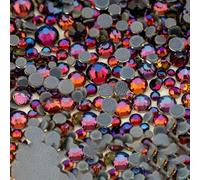 Hot-Fix SS6-SS30 Mix Size Glass Rhinestones Crystal Flatback Glitter Iron On Stones for DIY Clothes Decorations-Blue Flare-Mix Size(hotfix)-20g