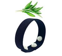 Hot Flash and Menopause Relief - Cooling Acupressure Bracelet with 3 Pressure Point Beads and Clary Sage - Waterproof Slip-On Band for Stress and Hormonal Balance - Black
