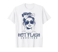Hot Flash Survivor Menopause Hormone Humor Funny Women T-Shirt