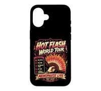 Hot Flash World Tour Menopause Humor Retro Design Case for iPhone 16