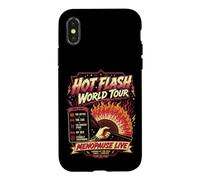 Hot Flash World Tour Menopause Humor Retro Design Case for iPhone X/XS