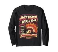 Hot Flash World Tour Menopause Humor Retro Design Long Sleeve T-Shirt