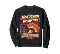 Hot Flash World Tour Menopause Humor Retro Design Sweatshirt