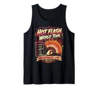 Hot Flash World Tour Menopause Humor Retro Design Tank Top