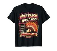 Hot Flash World Tour Menopause Humor Retro Design Value Graphic T-Shirt