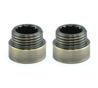 Hot Flow | 10mm Rigid Radiator Valve Extensions 1/2 inch BSP (Antique Brass) (Pair)