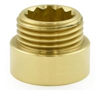 Hot Flow | 10mm Rigid Radiator Valve Extensions 1/2 inch BSP - Unlacquered Brass