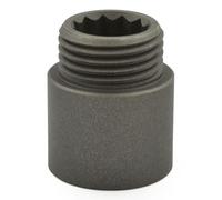 Hot Flow | 20mm Rigid Radiator Valve Extensions 1/2 inch BSP - Light Pewter
