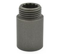 Hot Flow | 30mm Rigid Radiator Valve Extensions 1/2 inch BSP - Light Pewter