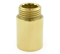 Hot Flow | 30mm Rigid Radiator Valve Extensions 1/2 inch BSP - Unlacquered Brass(Pair)