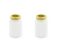 Hot Flow | 30mm Rigid Radiator Valve Extensions 1/2 inch BSP - White (Pair)