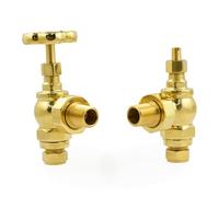 Hot Flow | Hurley Traditional Manual Radiator Valves (Pair) (Unlacquered Brass)