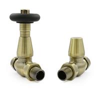 Hot Flow | Jordan Straight TRV Thermostatic Radiator Valve (Antique Brass)