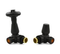 Hot Flow | Jordan Thermostatic Radiator Valve - Corner (Textured Black)
