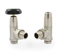 Hot Flow | Maris Old School Traditional Radiator Valves - 1/2 inch - Manual Pair (Satin Nickel)