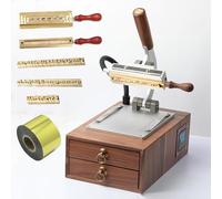 Hot Foil Stamping Machine, Leather Embossing and Custom Logo Press with 62 Letters and Molds, Bronzing Machine for DIY Projects and Crafts