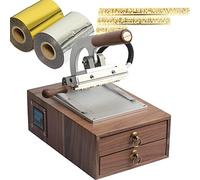 Hot Foil Stamping Machine with Embossing Brass Alphabets, Leather Wood Stamp Tool for Crafting and Labeling
