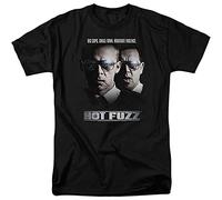 Hot Fuzz Crime Comedy Buddy Cop Movie Big Cops Adult Mens T-Shirt Tee Size 3XL Black