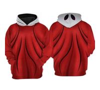 Hot Game Hollow Knight Silksong Hoodie - Unisex Halloween Cosplay Pullover Sweatshirt, 3D All Over Print Indie Game Gift (Red,S)