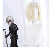 Hot Game Identity V Tomb Keeper Andrew Kress Cospaly Wigs Light Gold Short Synthetic Hair Halloween Party Carnival Costume Wig 476F