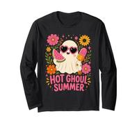 Hot Ghoul Summer Ghost Watermelon Popsicle Long Sleeve T-Shirt