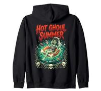 Hot Ghoul Summer Halloween Summerween Goth Zip Hoodie