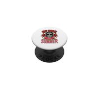 Hot Ghoul Summer Punk Skull Spooky Goth Summerween PopSockets Adhesive PopGrip