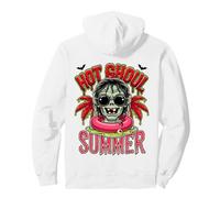 Hot Ghoul Summer Punk Skull Spooky Goth Summerween Pullover Hoodie