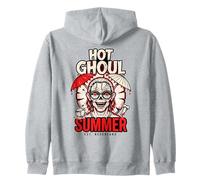 Hot Ghoul Summer Punk Skull Spooky Goth Summerween Zip Hoodie