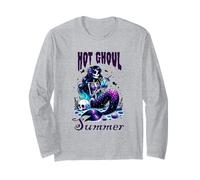 Hot Ghoul Summer , Spooky Halloween Haunt Girl Beach Long Sleeve T-Shirt