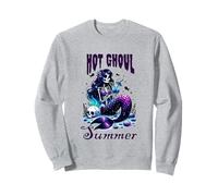 Hot Ghoul Summer , Spooky Halloween Haunt Girl Beach Sweatshirt
