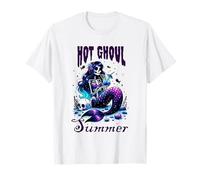 Hot Ghoul Summer , Spooky Halloween Haunt Girl Beach T-Shirt