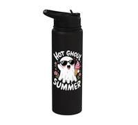 Hot Ghoul Summerween Skeleton Ghost Halloween Summer Stainless Steel Insulated Water Bottle