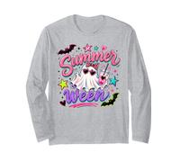 Hot Ghouls Spooky Summerween Beach Vacation Halloween Party Long Sleeve T-Shirt