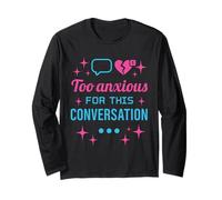 Hot Girl Anxiety Glam Therapy Humor Overthinking Aesthetic Long Sleeve T-Shirt