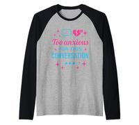 Hot Girl Anxiety Glam Therapy Humor Overthinking Aesthetic Raglan Baseball Tee