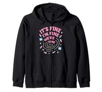 Hot Girl Anxiety Glam Therapy Humor Overthinking Aesthetic Zip Hoodie